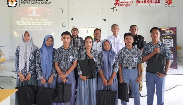 KPU Sultra Tumbuhkan Kesadaran Berdemokrasi Sejak Dini Lewat Sosialisasi Pendidikan Pemilih Pemula di Konsel